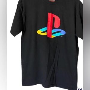Playstation Logo Black S/S T-Shirt Boys Size XXL 18 NEW